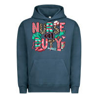 Pigment Midnight Navy nurse on duty Urban Hoodie - RanaPortraitStore