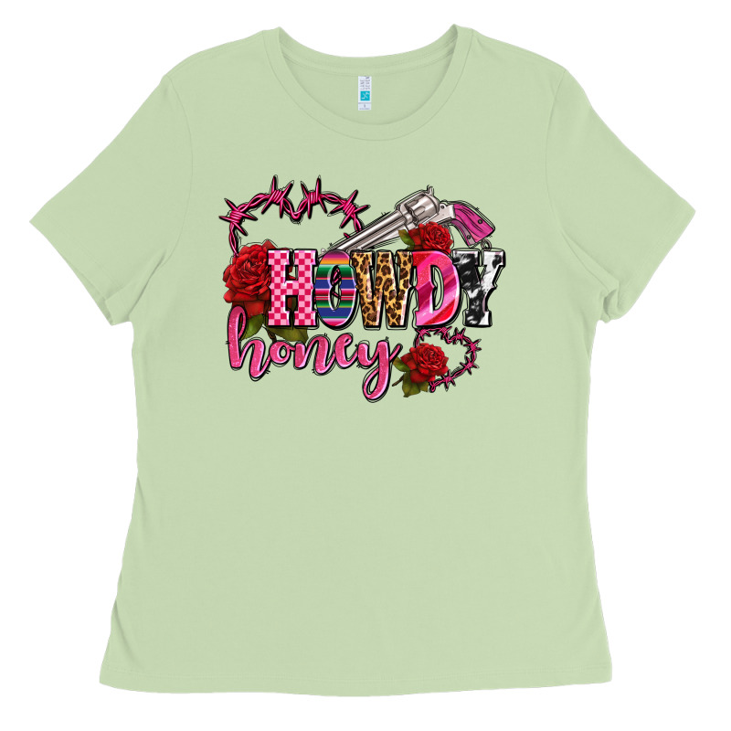 Howdy Honey Rose Olivia Ladies Tee by OliviaCreatesArt | Teevron