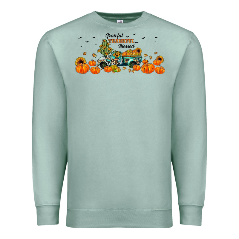 Grateful Thankful Blessed Premium Sweatshirt by JahusDesignShop | Teevron