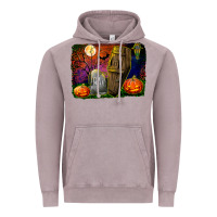 Vintage Zinc headstone and coffin background Vintage Hoodie - BundleAndBundleShop