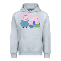 Heather Grey peppa pig family Urban Hoodie - artisFamous