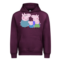 Mauve Wine peppa pig family Urban Hoodie - artisFamous