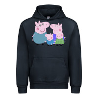 Navy peppa pig family Urban Hoodie - artisFamous