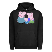 Pigment Black peppa pig family Urban Hoodie - artisFamous