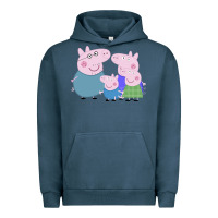 Pigment Midnight Navy peppa pig family Urban Hoodie - artisFamous