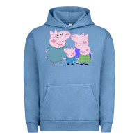 Pigment Pebble Blue peppa pig family Urban Hoodie - artisFamous