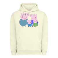 Pigment Pistachio peppa pig family Urban Hoodie - artisFamous