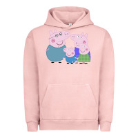 Pigment Salmon peppa pig family Urban Hoodie - artisFamous