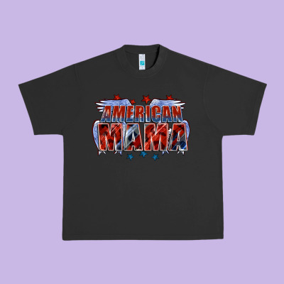 American Mama Mother's Day Urban Heavy Tee Designed By Fadigitalartstudio