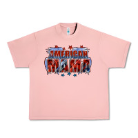 Salmon American Mama Mother's Day Urban Heavy Tee - FaDigitalArtStudio