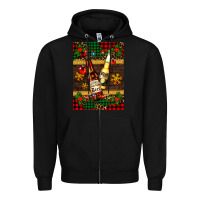 Black snow and beer bottles Zipper Hoodie - AdoDesignShop