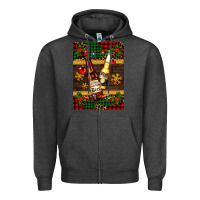 Charcoal Heather snow and beer bottles Zipper Hoodie - AdoDesignShop
