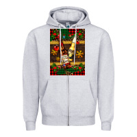 Heather Grey snow and beer bottles Zipper Hoodie - AdoDesignShop