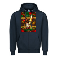 Navy snow and beer bottles Zipper Hoodie - AdoDesignShop