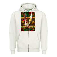 Oatmeal Heather snow and beer bottles Zipper Hoodie - AdoDesignShop