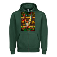 Sports Green snow and beer bottles Zipper Hoodie - AdoDesignShop