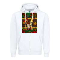 White snow and beer bottles Zipper Hoodie - AdoDesignShop