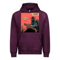 Mauve Wine i am king of monsters Urban Hoodie - artisFamous