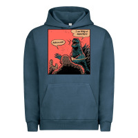 Pigment Midnight Navy i am king of monsters Urban Hoodie - artisFamous