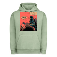 Pigment Oil Green i am king of monsters Urban Hoodie - artisFamous