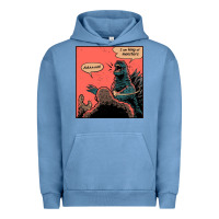 Pigment Pebble Blue i am king of monsters Urban Hoodie - artisFamous