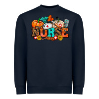 Navy nurse with fall element Heavyweight Sweatshirt - AdoDesignShop
