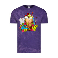 Cloud Purple Softball Frappe Coffee Vintage Tee - FaDigitalArtStudio