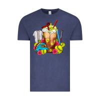 Vintage Denim Softball Frappe Coffee Vintage Tee - FaDigitalArtStudio