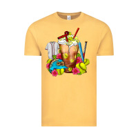 Vintage Mustard Softball Frappe Coffee Vintage Tee - FaDigitalArtStudio