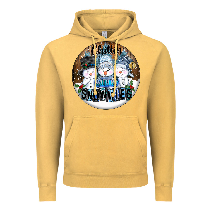 Chillin With My Snowmies Vintage Hoodie by FaDigitalArtStudio | Teevron