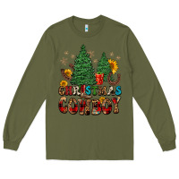 Army Green christmas cowboy Long Sleeve Tee - FaDigitalArtStudio