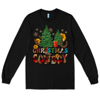 Black christmas cowboy Long Sleeve Tee - FaDigitalArtStudio