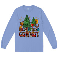 Colony Blue christmas cowboy Long Sleeve Tee - FaDigitalArtStudio