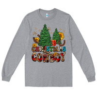 Heather Grey christmas cowboy Long Sleeve Tee - FaDigitalArtStudio