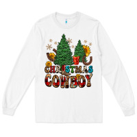 White christmas cowboy Long Sleeve Tee - FaDigitalArtStudio