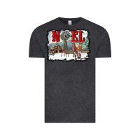 Vintage Black noel with windmill and farm Vintage Tee - RanaPortraitStore