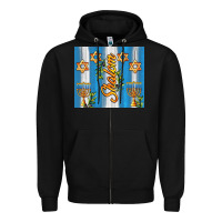 Black shalom with star of david Zipper Hoodie - AdoDesignShop