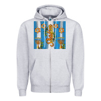 Heather Grey shalom with star of david Zipper Hoodie - AdoDesignShop