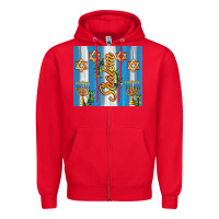 Red shalom with star of david Zipper Hoodie - AdoDesignShop