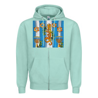 Seafoam shalom with star of david Zipper Hoodie - AdoDesignShop