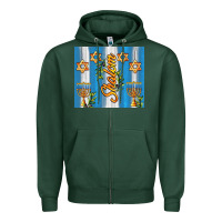 Sports Green shalom with star of david Zipper Hoodie - AdoDesignShop