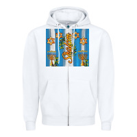 White shalom with star of david Zipper Hoodie - AdoDesignShop