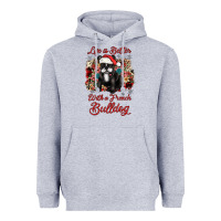 Heather Grey christmas life is better with a french bulldog Heavyweight Hoodie - JahusDesignShop