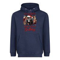 Navy christmas life is better with a french bulldog Heavyweight Hoodie - JahusDesignShop