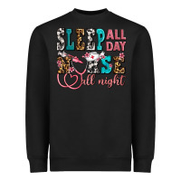 Black sleep all day nurse all night Heavyweight Sweatshirt - AdoDesignShop