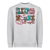 Sleep All Day Nurse All Night Heavyweight Sweatshirt | Teevron