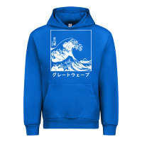 Cobalt the great wave off kanagawa Urban Hoodie - artisFamous