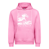 Fuchsia Pink the great wave off kanagawa Urban Hoodie - artisFamous