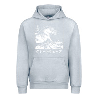 Heather Grey the great wave off kanagawa Urban Hoodie - artisFamous
