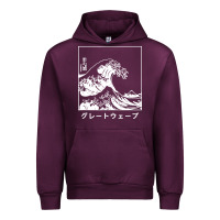Mauve Wine the great wave off kanagawa Urban Hoodie - artisFamous